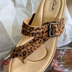 *** SOLD *** Clarks Brynn Madi Sandal - Leopard
